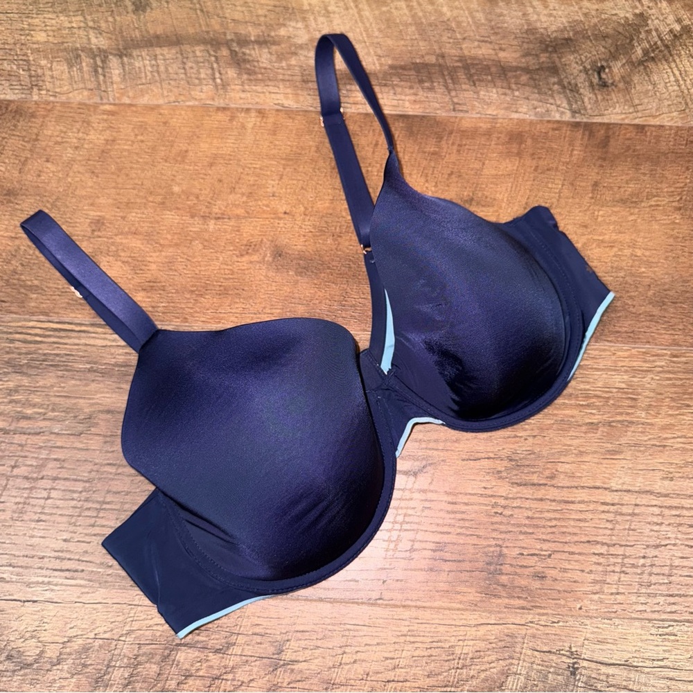 Aerie Real Me Full Coverage Blue Underwire Bra with Cute Star Print - Picture 12 of 13
